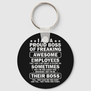 Funny Proud Boss Employee Appreciation Office Men Keychain