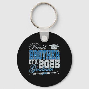Funny Proud Brother Of A 2025 Graduate Family Grad Keychain