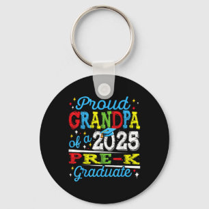 Funny Proud Grandpa Of A Cl Of 2025 Pre-k Graduate Keychain