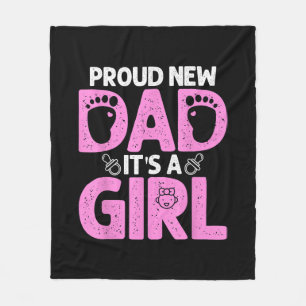 Funny Proud New Dad Gift For Men Father's Day It's Fleece Blanket