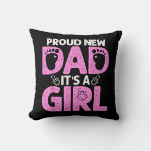 Funny Proud New Dad Gift For Men Father's Day It's Throw Pillow