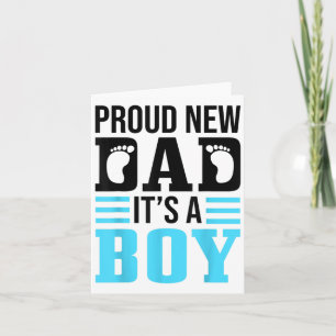 Funny Proud New Dad It's A Boy Gift For Men Cool N Card