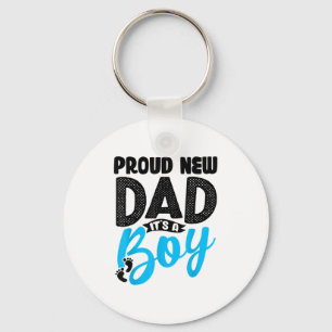 Funny Proud New Dad It's A Boy Gift For Men Cool N Keychain