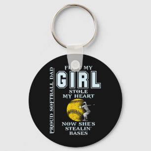Funny Proud Softll Dad - Girl Stole My Heart  Keychain