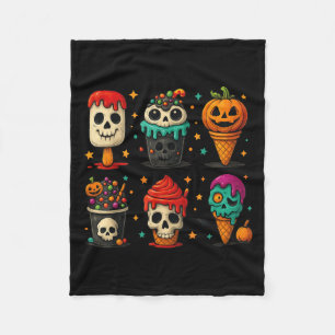 Funny Psicle Summer Horror Halloween Ice Cream Sum Fleece Blanket