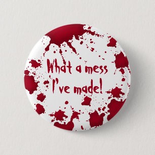 Funny psycho Halloween 2 Inch Round Button