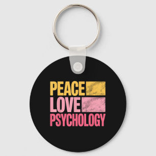 Funny Psychologist Art for Men Women Psychology Keychain