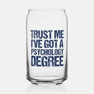 Funny Psychology Graduation Custom Psychologist Can Glass