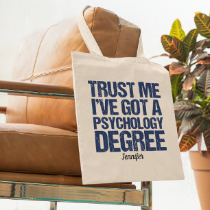 Funny Psychology Graduation Psychologist Custom Tote Bag