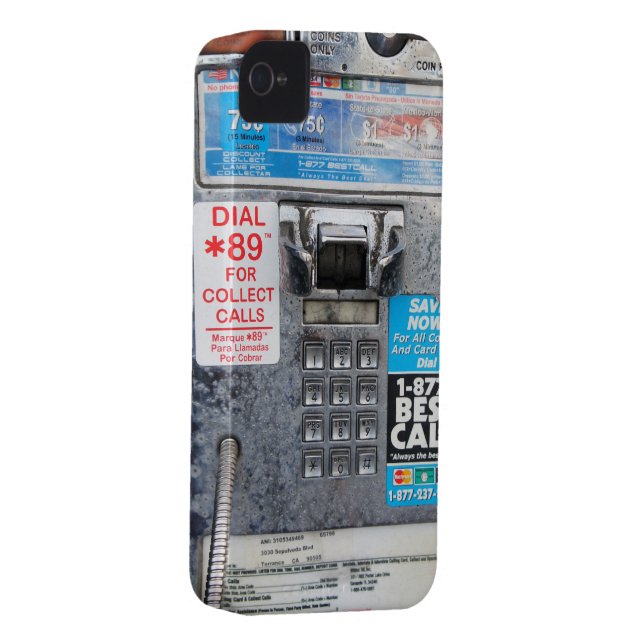Funny Public Pay Phone Booth Case-Mate iPhone Case (Back/Right)