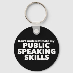 Funny Public Speaker Debate Team Keychain