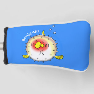 Funny puffer fish porcupine fish cartoon golf head cover