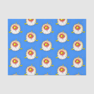 Funny puffer fish porcupine fish cartoon tissue paper