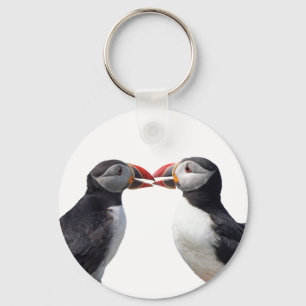 Funny puffins keychain