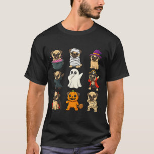 Funny Pug Breed Pet Halloween Pumpkins Halloween T-Shirt