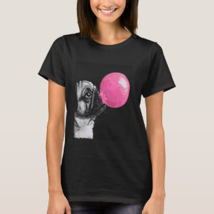 Funny Pug Bubble Gum Dog T-Shirt