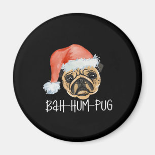 Funny Pug Christmas Dog Mom Dad Pyjamas Oversized  Magnet
