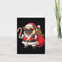 Funny Pug Christmas Santa Outfit Xmas Mom Dad Kids