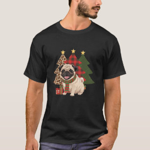Funny Pug Christmas Tree Xmas Dog Lover Men Women T-Shirt