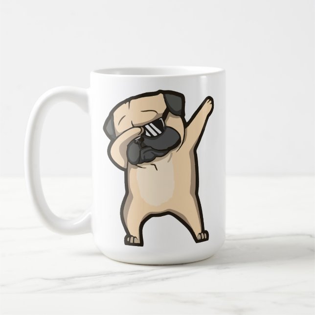 Funny pug coffee mug (Left)