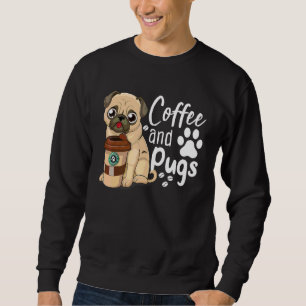 Funny Pug Coffee Quote Tee Coffee And Pugs Is All 