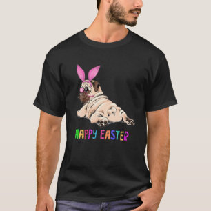 Funny Pug Dog Bunny Easter Costume Rabbit Pug Love T-Shirt