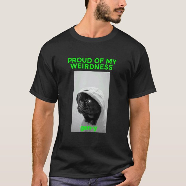 Funny Pug Dog Gift Idea T-Shirt (Front)
