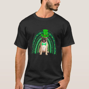 Funny Pug Dog Green Rainbow Happy St Patricks Day T-Shirt