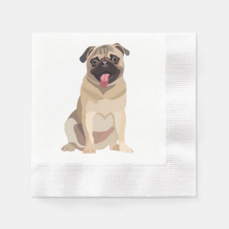 Funny Pug Dog Pet Lover | Gift For Lover Napkin