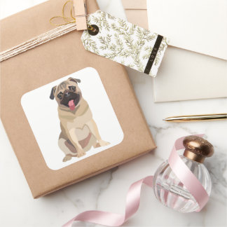 Funny Pug Dog Pet Lover | Gift For Lover Square Sticker
