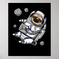 Funny Pug Dog Space Astronaut Cosmic Pet