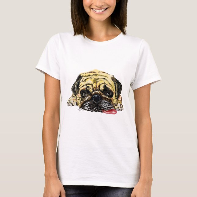 Funny Pug Dog T-Shirt (Front)