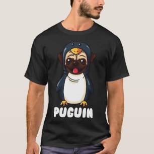 Funny Pug Dressed as a Penguin Puguin 322 T-Shirt
