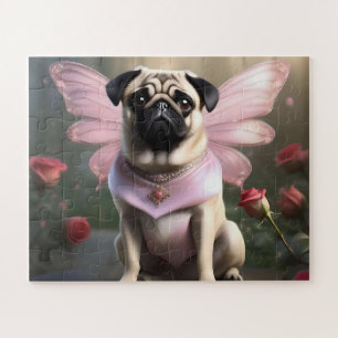 Funny Pug Fairy Princess, Jigsaw Puzzle