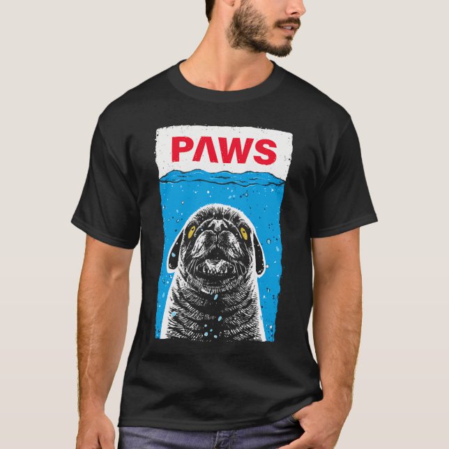 Funny Pug Humour T-Shirt (Front)