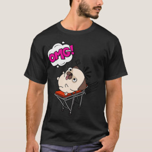 Funny Pug is on a runaway stretcher T-Shirt