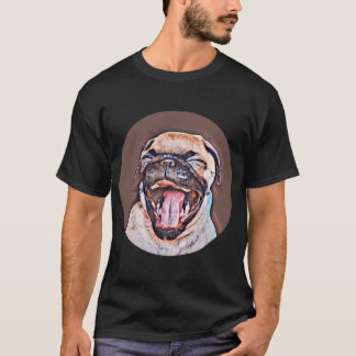 Funny Pug Puppy - Pet Art T-Shirt