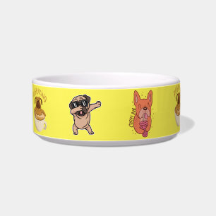 Funny Pug Sunglasses Bowl