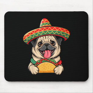 Funny Pug Taco Pug Funny Dog Lover Cinco De Mayo Mouse Pad