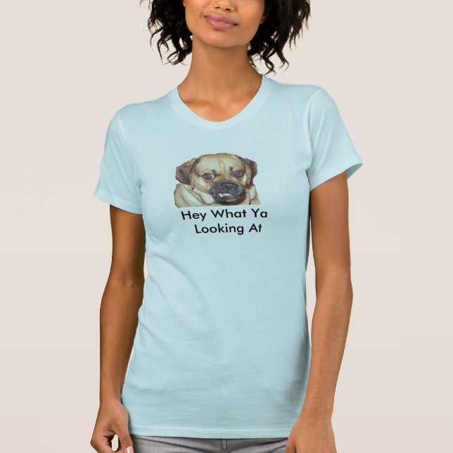 Funny Puggle Dog T-Shirt (Front)