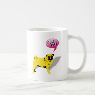 Funny Pugs Rule Gifts Coffee Mug