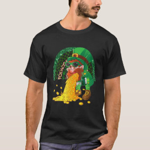 Funny Puking Leprechaun Matching St Patrick's Day T-Shirt