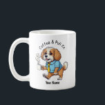 Funny Puli Dog Business Suit Coffee  Mug<br><div class="desc">Celebrate your love of dogs and your sense of humor with this unique cartoon-style mug featuring your favorite canine companion. This design tells the story of a "working dog" in a distinctive way, showcasing a stylish puppy ready to start his day with a bow tie and a hot cup of...</div>