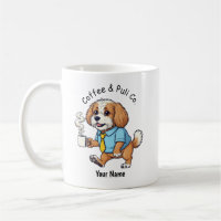Funny Puli Dog Business Suit Coffee