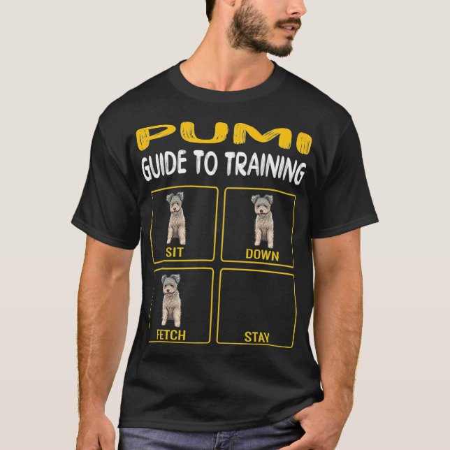 Funny Pumi Guide To Training Dog Obedience T-Shirt (Front)