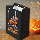 Funny Pumpkin Cute Monster Truck Modern Halloween Medium Gift Bag<br><div class="desc">Make your Halloween haul a hit with our “Boo Crew” paper gift bag! It’s the perfect spooky accessory for any ghoul gang member’s costume or retro party outfit. This trendy bag features a modern design with a monster truck full of ghosts and pumpkins, all decked out in classic orange and...</div>
