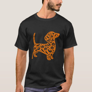 Funny Pumpkin Dachshund Candy Halloween Mens Women T-Shirt
