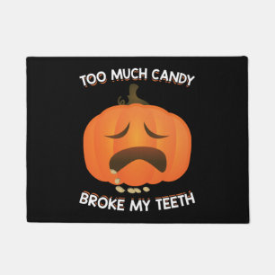 Funny Pumpkin Halloween Candy Gift Doormat