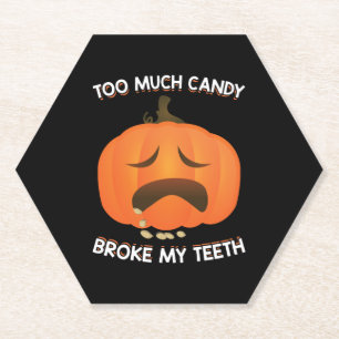 Funny Pumpkin Halloween Candy Gift Paper Coaster