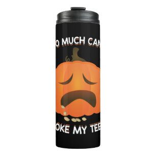 Funny Pumpkin Halloween Candy Gift Thermal Tumbler